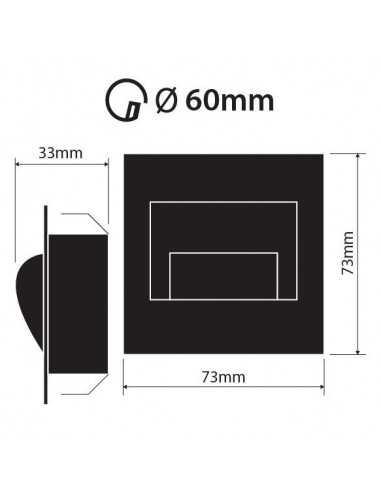 LED laiptų šviestuvas - Ontario White