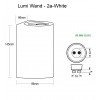 Sieninis LED lauko šviestuvas - Lumi Wand-2a White