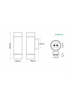 Sieninis LED lauko šviestuvas - Lumi White 2