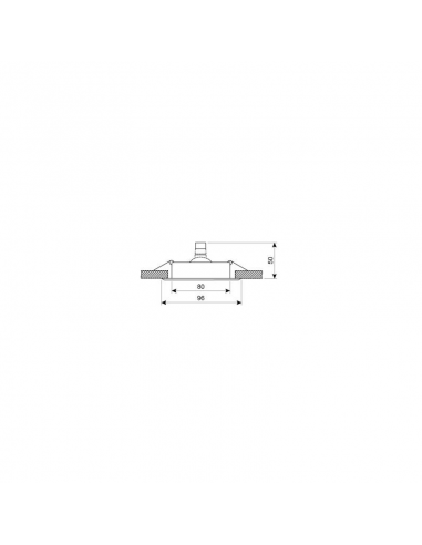 Stiklinis rėmelis LED lemputei į lubas - Gold-A