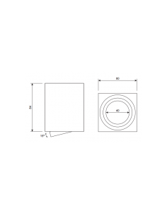 Virštinkinis šviestuvas - Milo juodas K 2