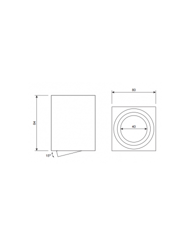 Virštinkinis šviestuvas - Milo juodas K