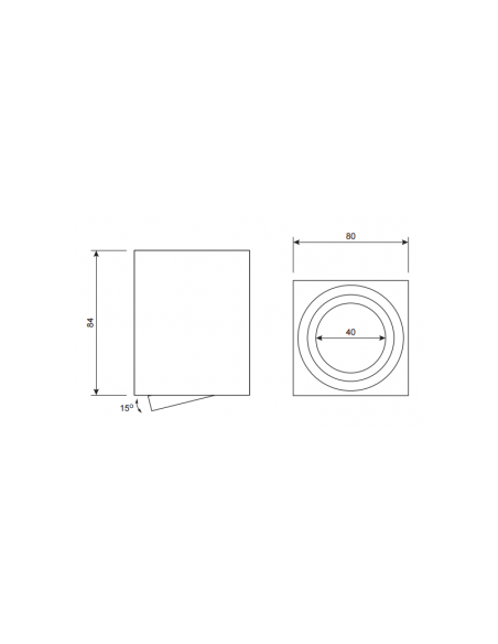 Virštinkinis šviestuvas - Milo juodas K