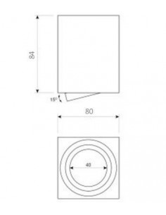 Virštinkinis šviestuvas - Milo baltas KR 2