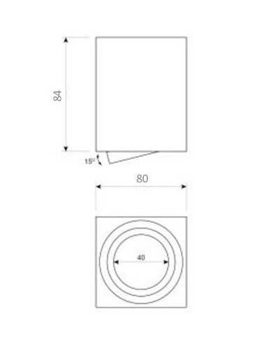 Virštinkinis šviestuvas - Milo baltas KR