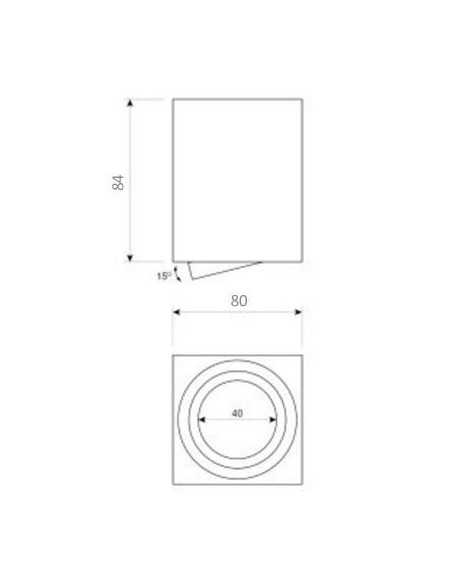 Virštinkinis šviestuvas - Milo baltas KR
