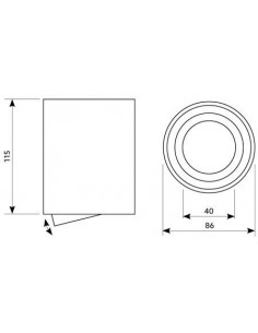 Virštinkinis šviestuvas - Milo juodas AR 2