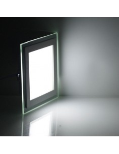 Įleidžiama LED panelė su stiklu - 18W kvadratas neutrali balta 4500K 2