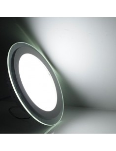 Įleidžiama LED panelė su stiklu - 6W apvali neutrali balta 4500K 2