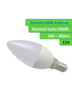 E14 - 8W - LED lemputė