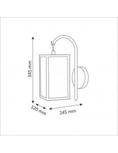 Sieninis lauko šviestuvas su LED lempute E27 - MALMO 2