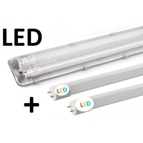 T8 hermetinis šviestuvas + 2 LED lempos