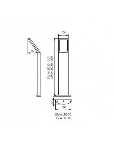 LED lauko šviestuvas - Kanlux SEVIA 80cm