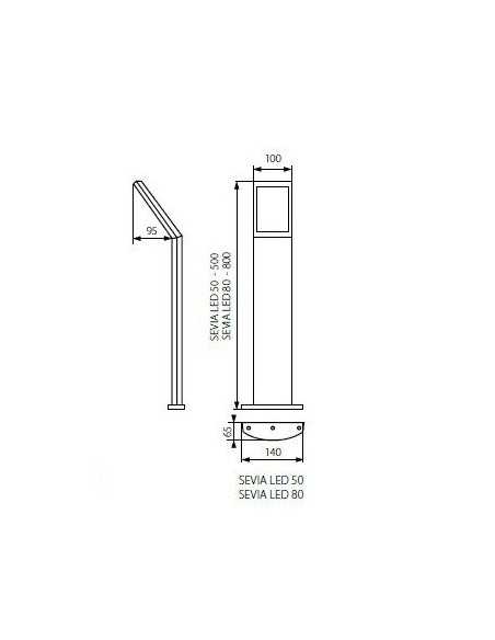 LED lauko šviestuvas - Kanlux SEVIA 50cm