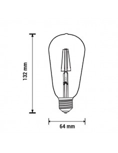 LED lemputė E27 - 4W - 400lm - ST64 2