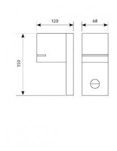 Sieninis LED lauko šviestuvas su judesio davikliu - WAY Wall PIR juodas 2