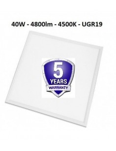 60 x 60 LED panelė 40W - 4800lm - 5m. garatija