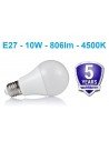 E27 - 10W - 800lm LED lemputė