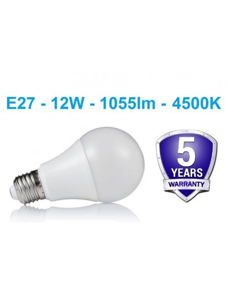 E27 - 12W - 1055lm - 4500K LED lemputė