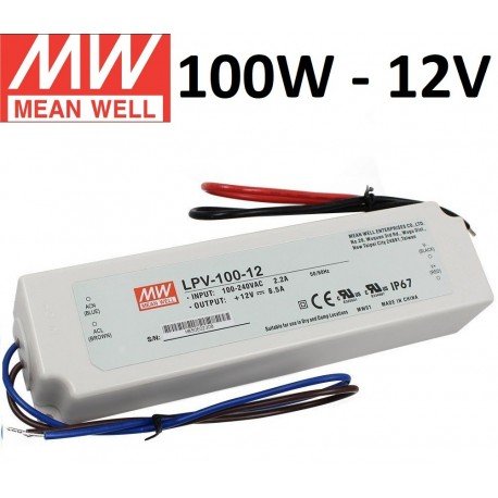 Profesionalus Mean Well LED maitinimo šaltinis LPV-100W-12V