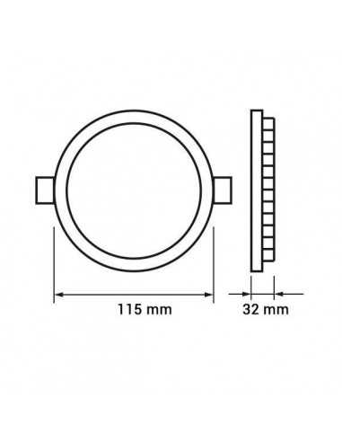 Įleidžiama reguliuojama LED panelė - 9W