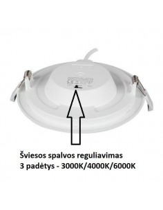 Įleidžiama reguliuojama LED panelė - 16W 2