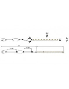 Jungtis LED juostai 220V 2