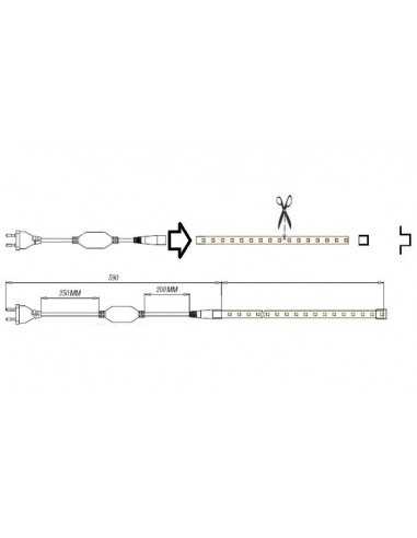 Jungtis LED juostai 220V