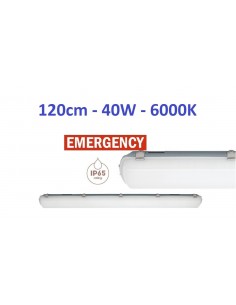 LED šviestuvas su avarinio veikimo funkcija - 120cm IP65 FIXTURE 6000K