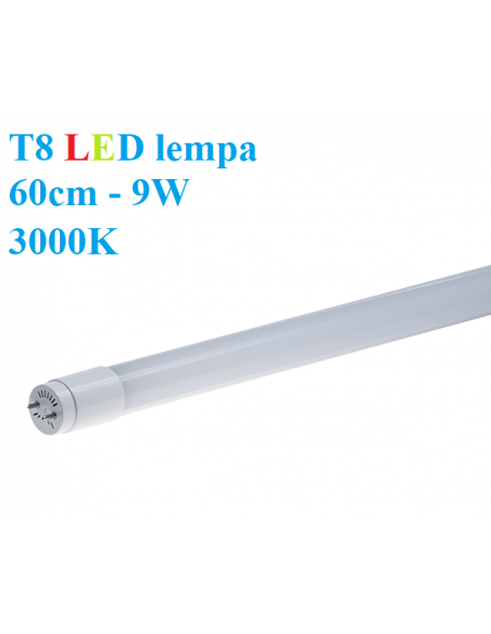 T8 LED lempa 60cm - 9W - 3000K