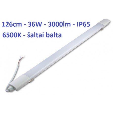 LED šviestuvas 126cm - Ultra Slim 36W - 6500K - IP65