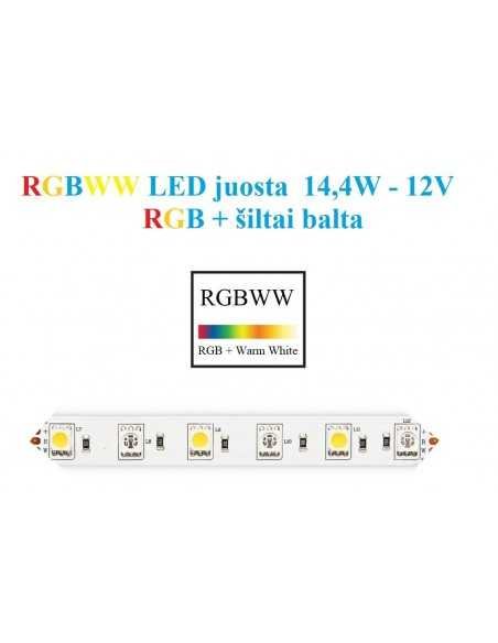 RGBW LED juosta 5050 - 60 SMD/m - IP20