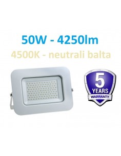 LED prožektorius 50W - 4500K - Garantija 5m