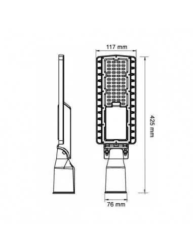 LED gatvės šviestuvas - 30W - 4050lm - IK08