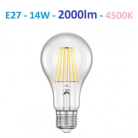 E27 filament - 14W - 2000lm - 4500k