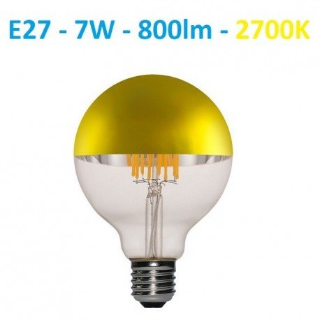 LED lemputė E27 filament half GOLD 7W