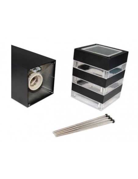 PASTATOMAS LAUKO ŠVIESTUVAS - Santa E27 80cm juodas