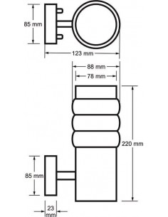 SIENINIS LAUKO ŠVIESTUVAS - LULA E27 2