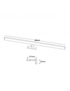 LED sieninis šviestuvas 90 cm - Neutrali balta šviesa 2