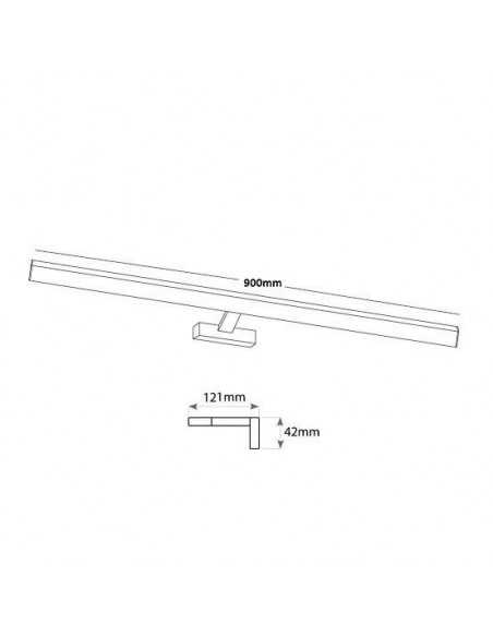 LED sieninis šviestuvas  90 cm - Neutrali balta šviesa