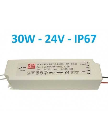 Profesionalus LED maitinimo šaltinis 24V - 30W - IP67
