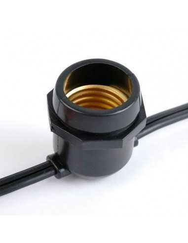 Lauko girlianda E27 - 15 metrų su lemputėmis