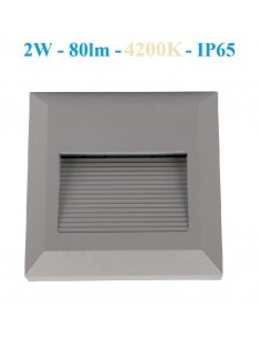 Sieninis LED šviestuvas - CROTO- K pilkas - 4200K - IP65