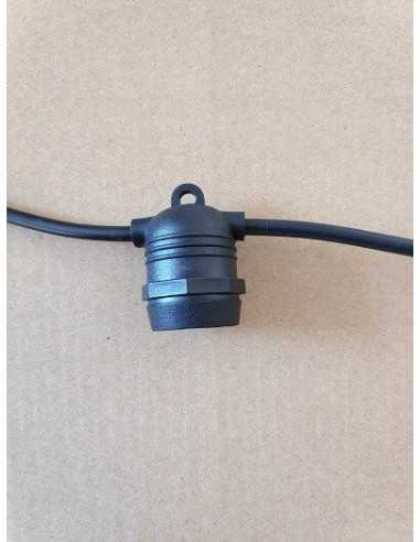 Lauko girlianda E27 - 15 metrų su lemputėmis