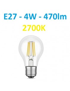 LED lemputė E27 filament - 4W - 470lm