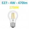 LED lemputė E27 filament - 4W - 470lm