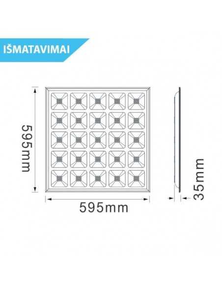 LED panelė MILAN 60x60cm - 38W - 4000lm