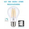 E27 - 8W - 810lm filament reguliuojama LED lemputė