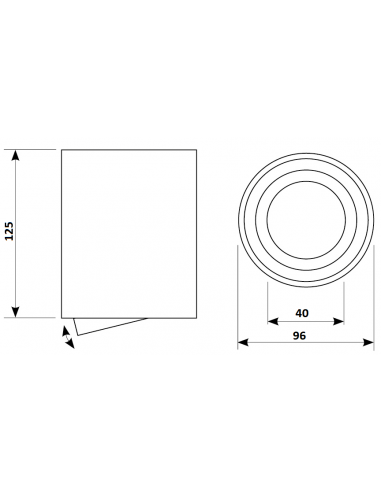 Virštinkinis šviestuvas - Milo juodas AR