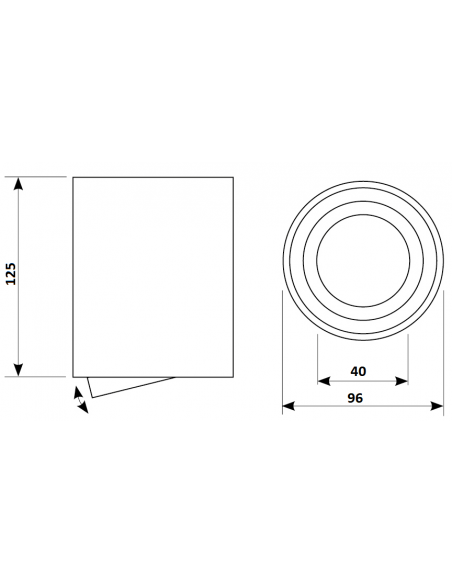 Virštinkinis šviestuvas - Milo juodas AR